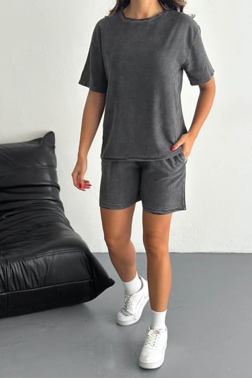 Soft Blend Yıkama Desen Rahat Şortlu TakımSoftBlend Takım | Oversize Tişört & Şort Yıkamalı Pamuk İkili Takım | İstangül ButikTAKIMİSTANGÜL BUTİK