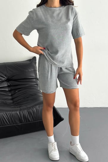 Soft Blend Yıkama Desen Rahat Şortlu TakımSoftBlend Takım | Oversize Tişört & Şort Yıkamalı Pamuk İkili Takım | İstangül ButikTAKIMİSTANGÜL BUTİK